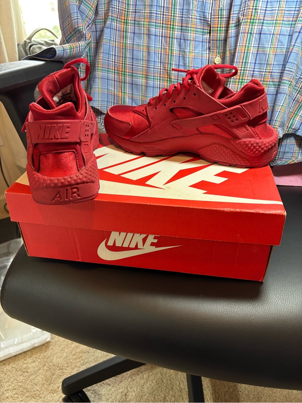 Nike Air Huarache Run Women's Size 9 Red with Shoes and Box